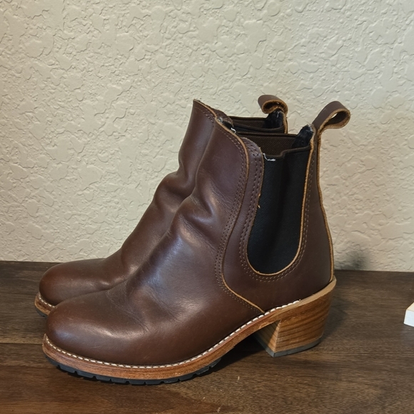 Red Wing Shoes Brown Leather Booties - Picture 1 of 6